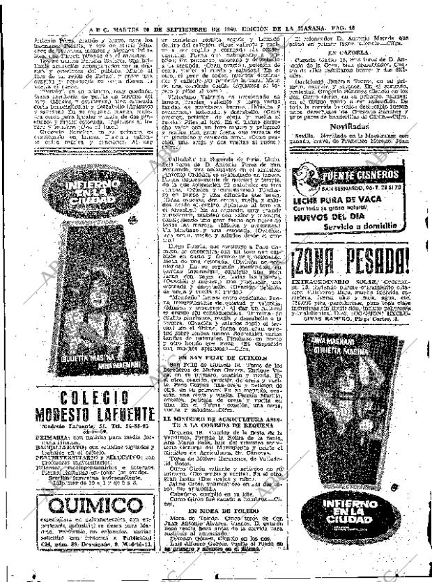 ABC MADRID 20-09-1960 página 40