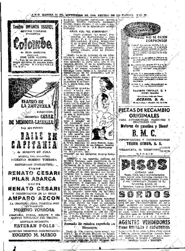 ABC MADRID 20-09-1960 página 52