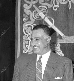 Gamal Abdel Nasser durante un viaje a España