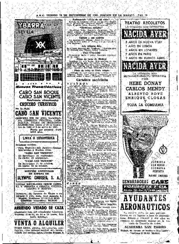 ABC MADRID 23-09-1960 página 50