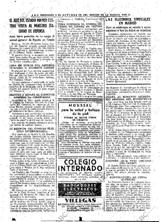 ABC MADRID 05-10-1960 página 45