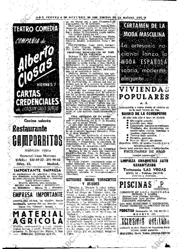 ABC MADRID 06-10-1960 página 72