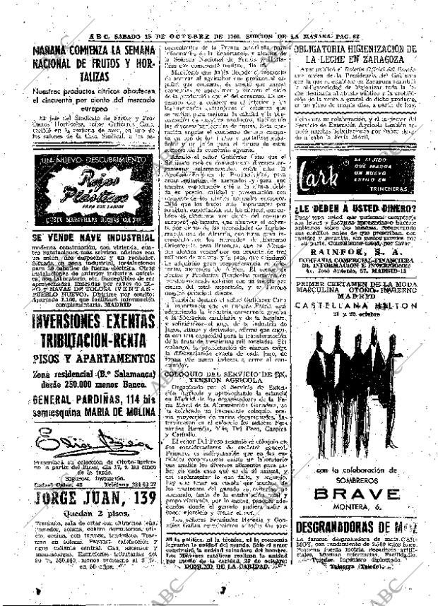 ABC MADRID 15-10-1960 página 62