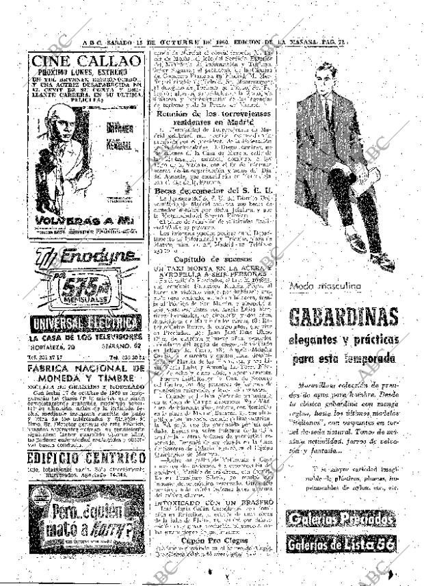 ABC MADRID 15-10-1960 página 72