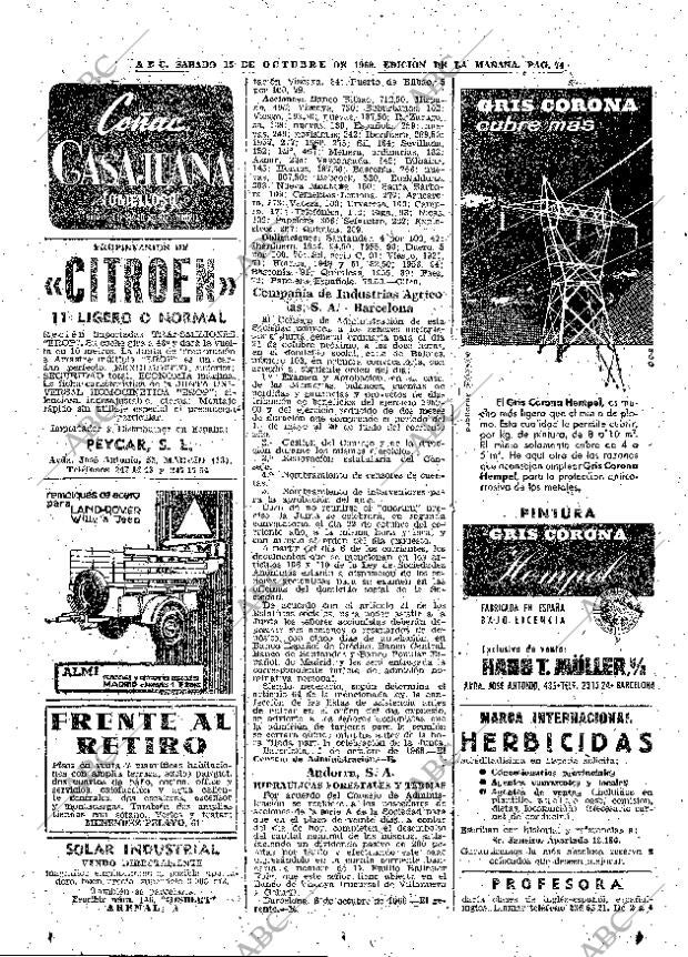 ABC MADRID 15-10-1960 página 74