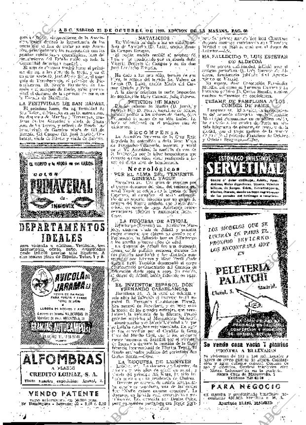 ABC MADRID 22-10-1960 página 60