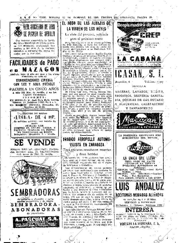 ABC SEVILLA 25-10-1960 página 20