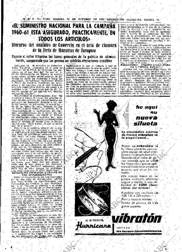 ABC SEVILLA 25-10-1960 página 21