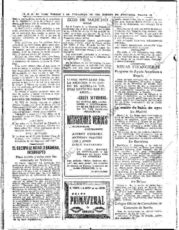 ABC SEVILLA 05-11-1960 página 28