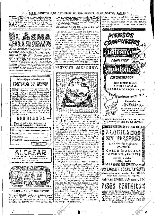 ABC MADRID 06-11-1960 página 86