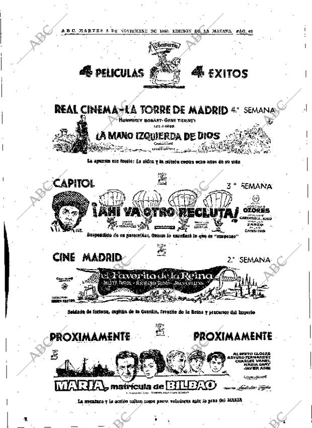 ABC MADRID 08-11-1960 página 62