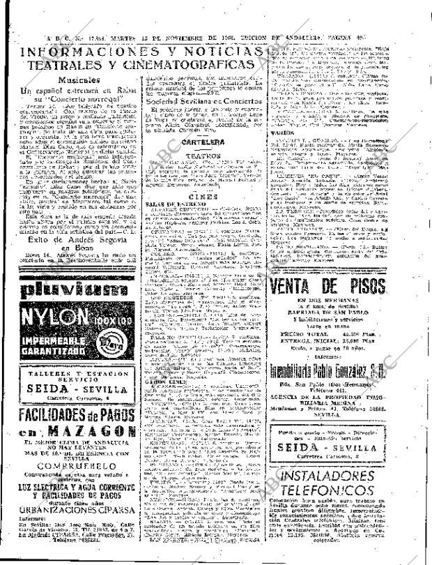 ABC SEVILLA 15-11-1960 página 49