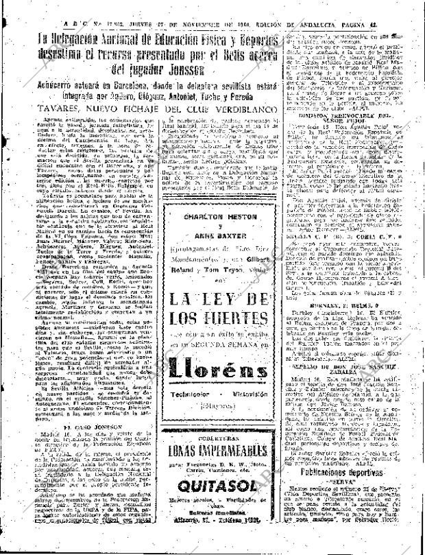 ABC SEVILLA 17-11-1960 página 43