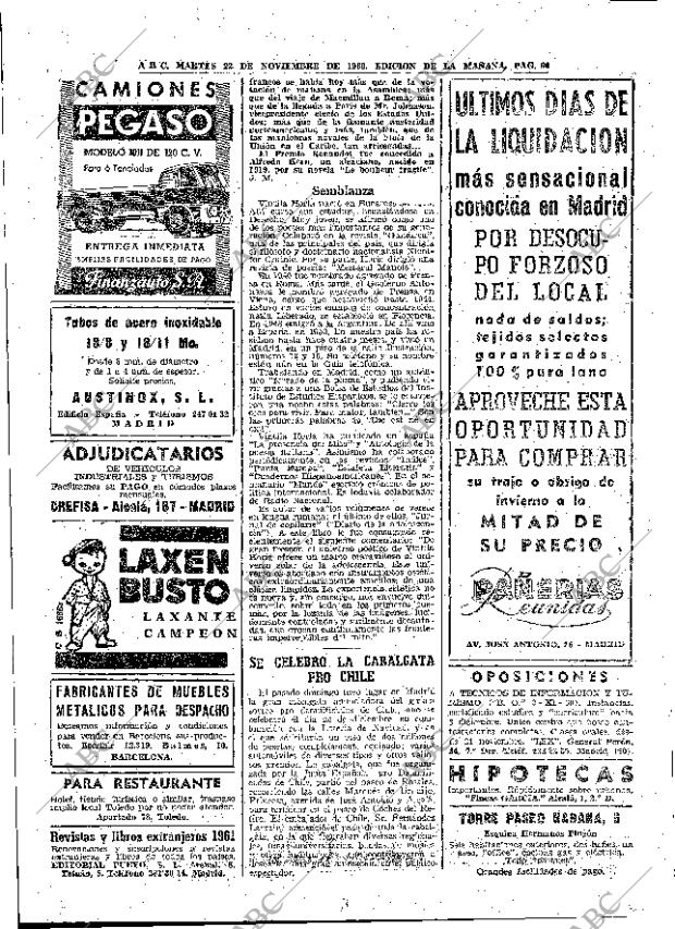 ABC MADRID 22-11-1960 página 60