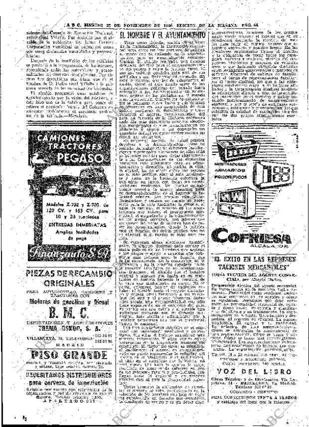 ABC MADRID 22-11-1960 página 64
