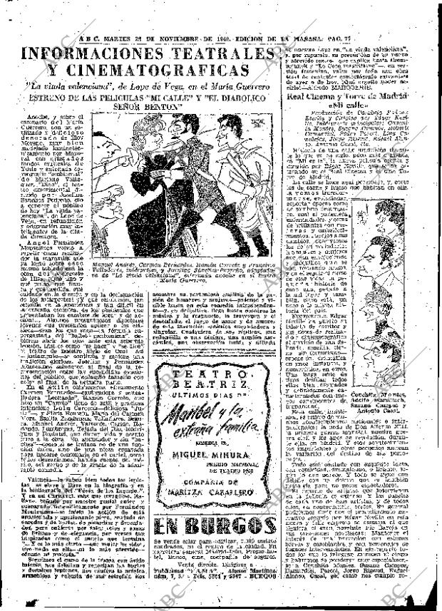 ABC MADRID 22-11-1960 página 77