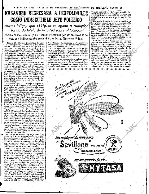 ✳El 24 de enero de 1960, ABC anunciaba una de las mayores proezas