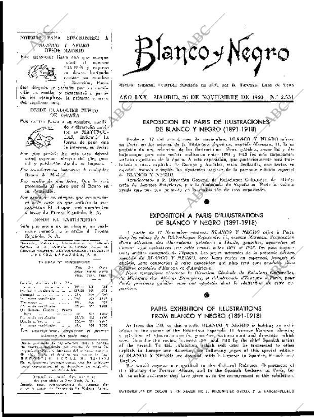 BLANCO Y NEGRO MADRID 26-11-1960 página 3