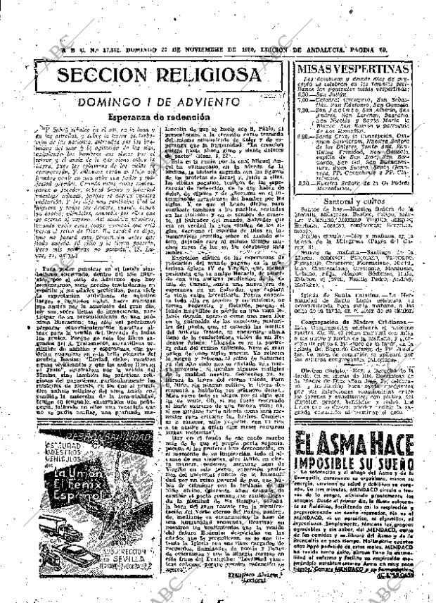 ABC SEVILLA 27-11-1960 página 69