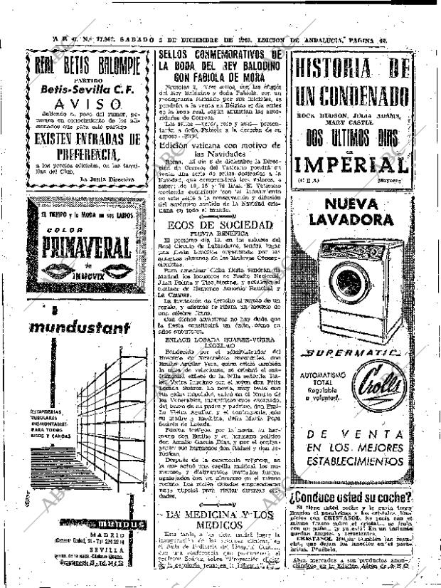 ABC SEVILLA 03-12-1960 página 40