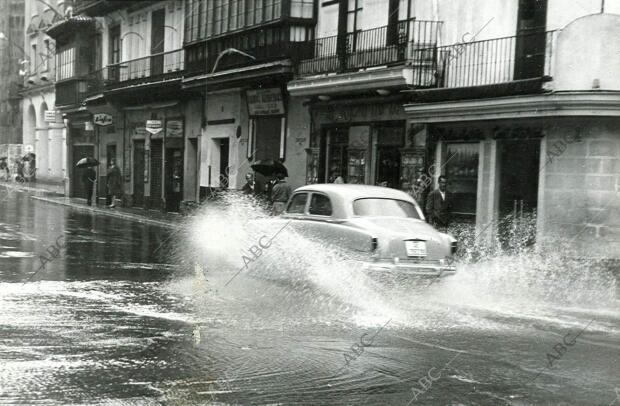 La gran intensidad de las precipitaciones s pueden observar en esta fotografía...