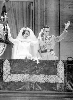 Boda de los reyes de Bélgica Balduino I y Fabiola en la catedral de San Miguel y...