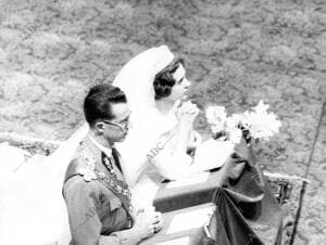 Boda de los reyes de Bélgica Balduino I y Fabiola en la catedral de San Miguel y...