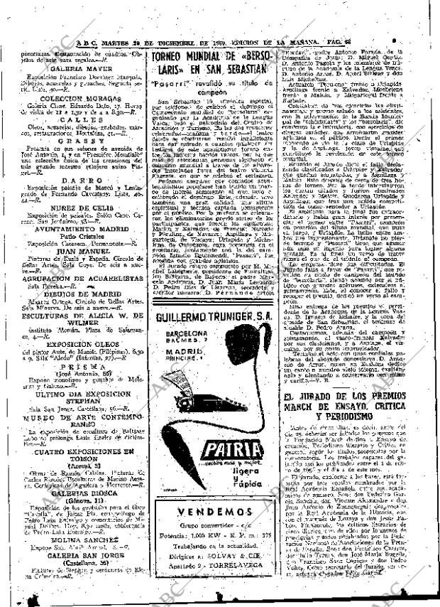 ABC MADRID 20-12-1960 página 62