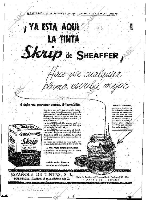ABC MADRID 20-12-1960 página 66