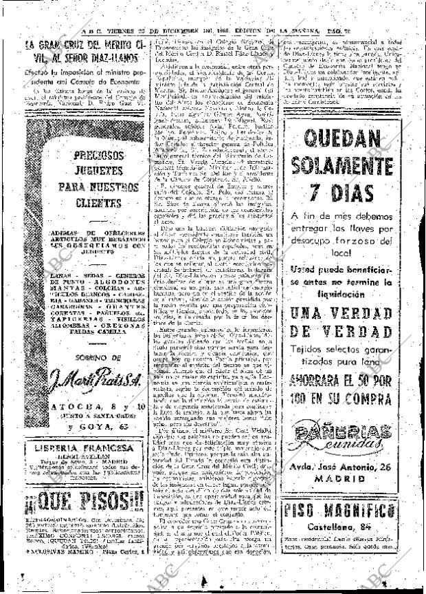 ABC MADRID 23-12-1960 página 70