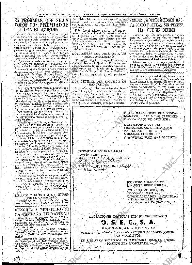 ABC MADRID 24-12-1960 página 67