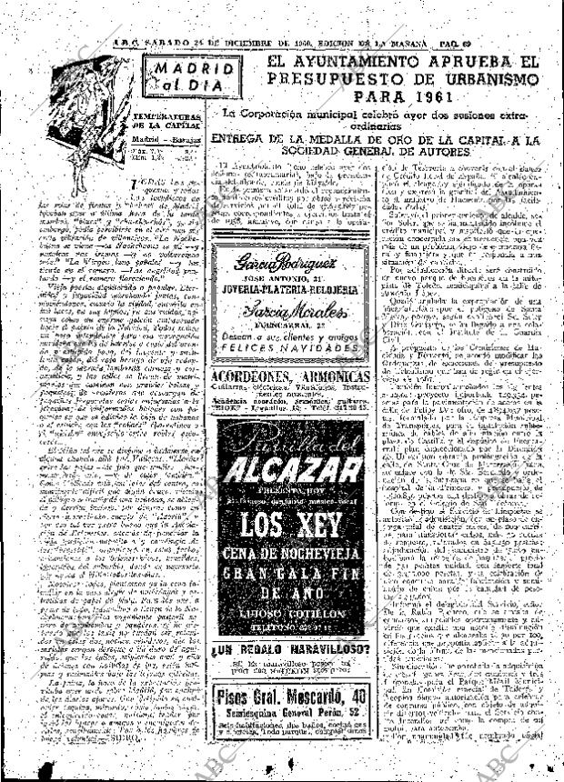 ABC MADRID 24-12-1960 página 69