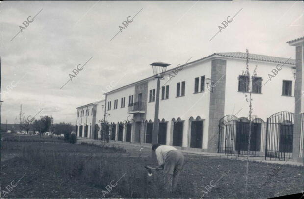 Un aspecto de la Granja-escuela sindical de colonización de Marmolejo Inaugurada...