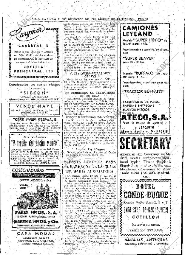 ABC MADRID 31-12-1960 página 72