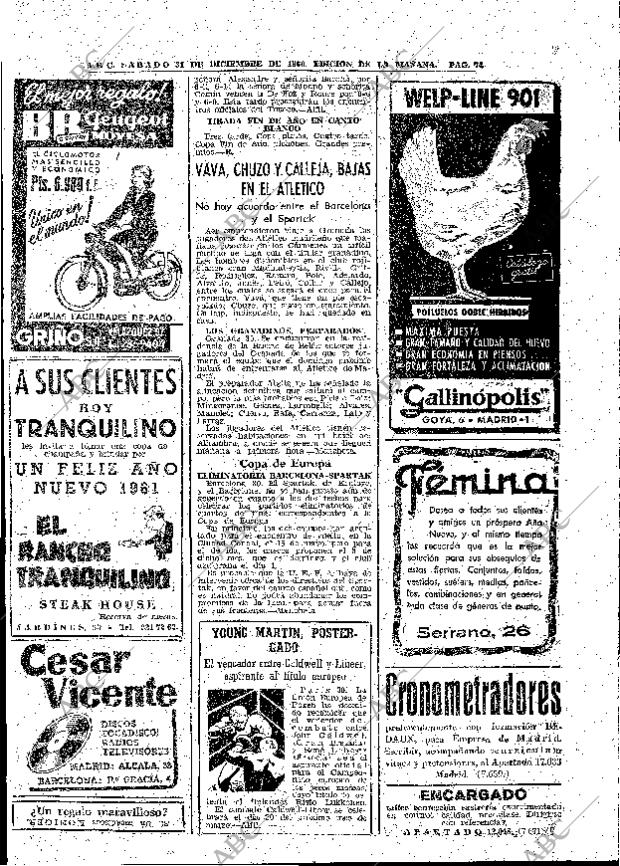 ABC MADRID 31-12-1960 página 74