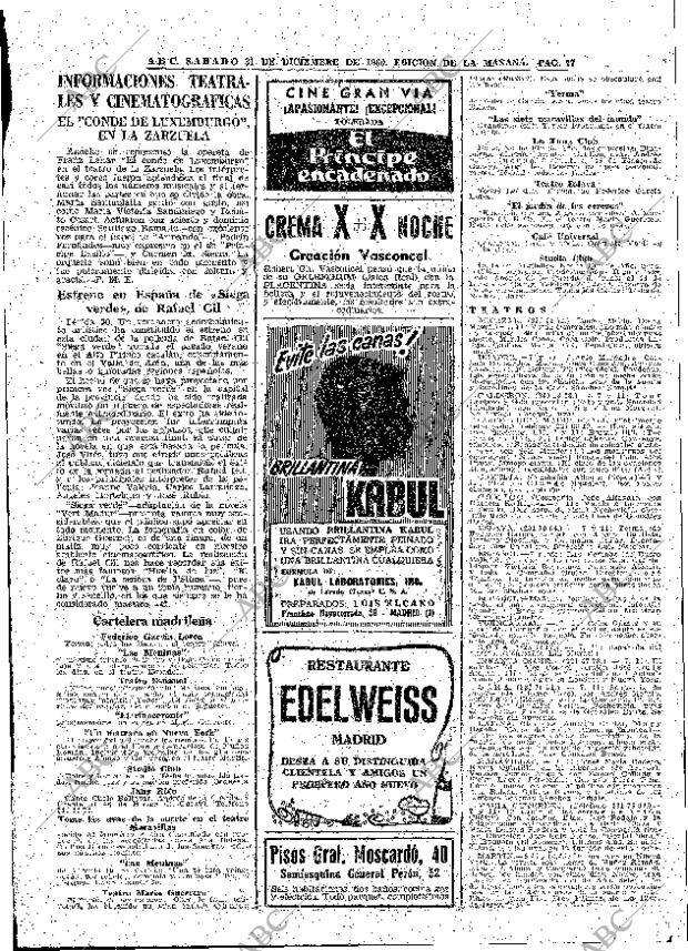 ABC MADRID 31-12-1960 página 77