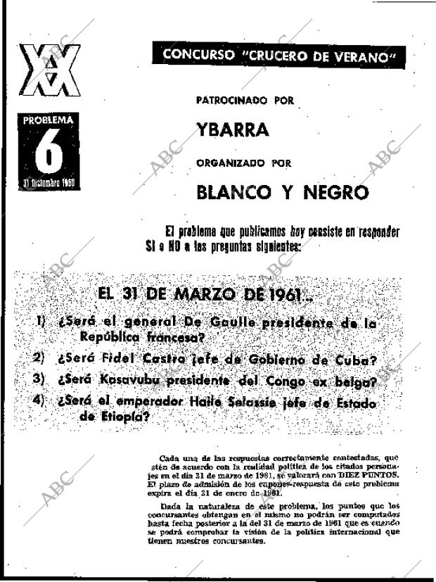 BLANCO Y NEGRO MADRID 31-12-1960 página 64