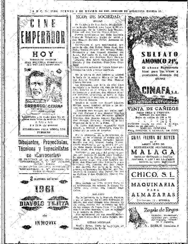 ABC SEVILLA 05-01-1961 página 36