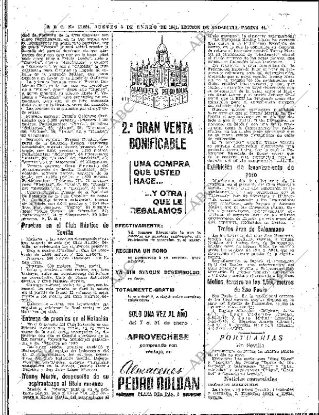 ABC SEVILLA 05-01-1961 página 44