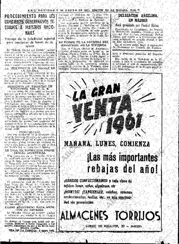 ABC MADRID 08-01-1961 página 77