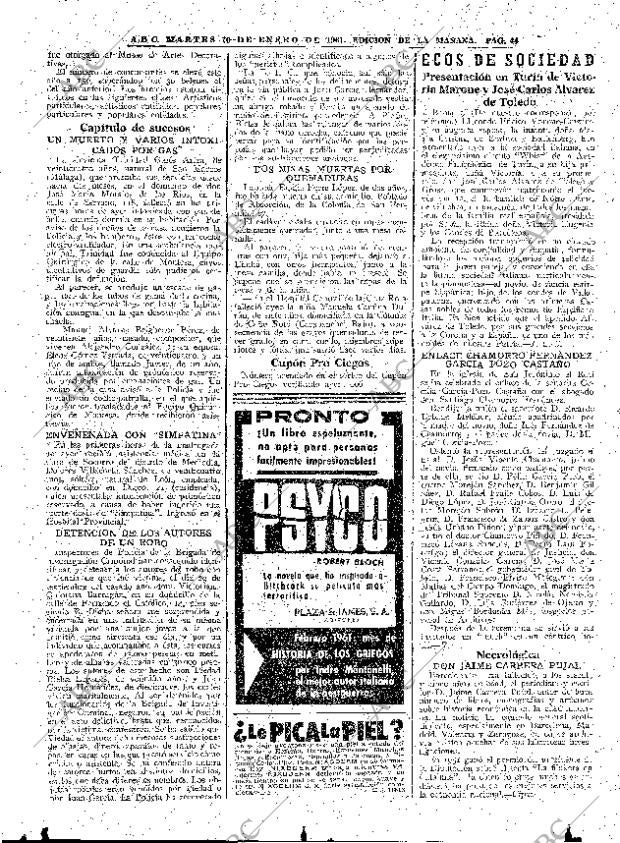 ABC MADRID 10-01-1961 página 44