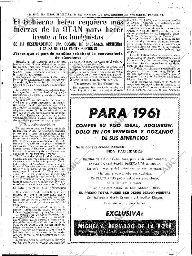 ABC SEVILLA 10-01-1961 página 17