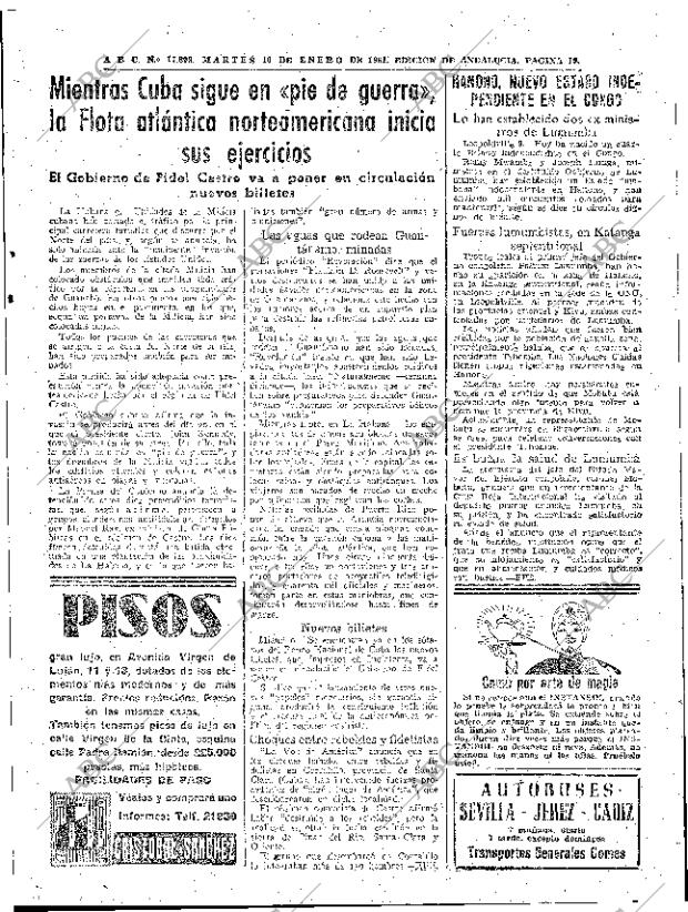 ABC SEVILLA 10-01-1961 página 19
