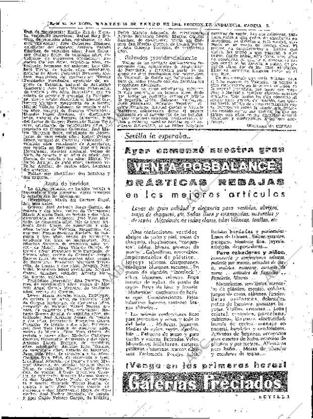 ABC SEVILLA 10-01-1961 página 9