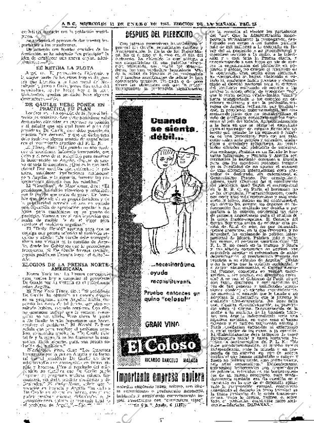 ABC MADRID 11-01-1961 página 25