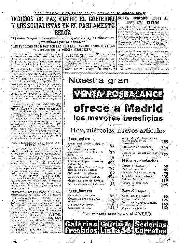 ABC MADRID 11-01-1961 página 29