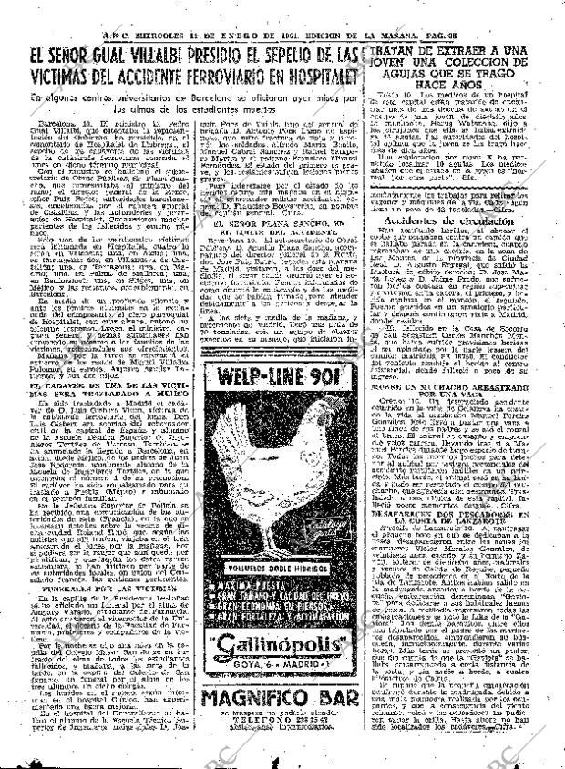 ABC MADRID 11-01-1961 página 38