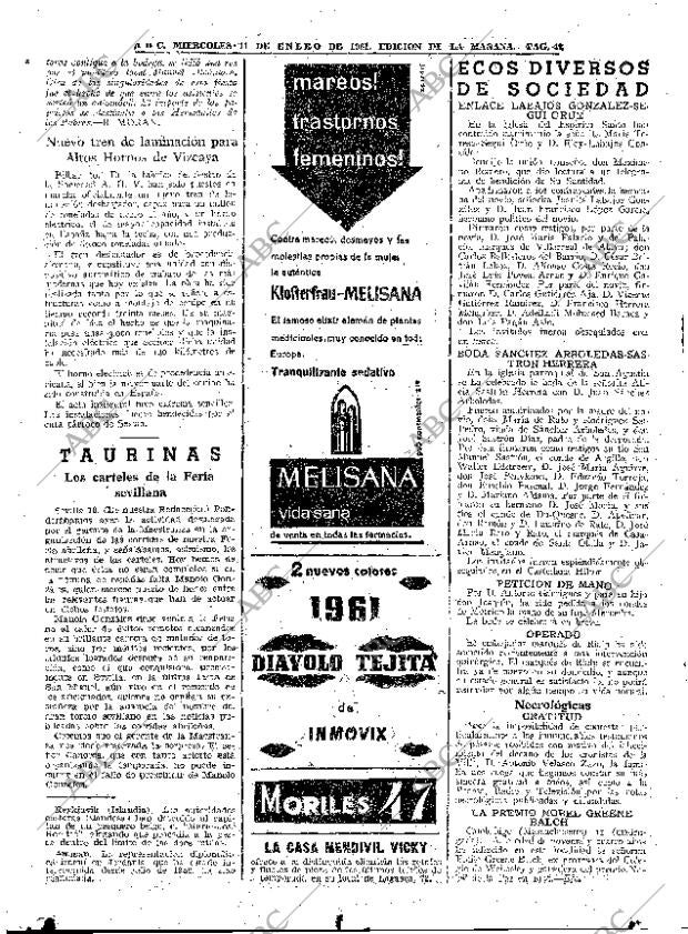 ABC MADRID 11-01-1961 página 42