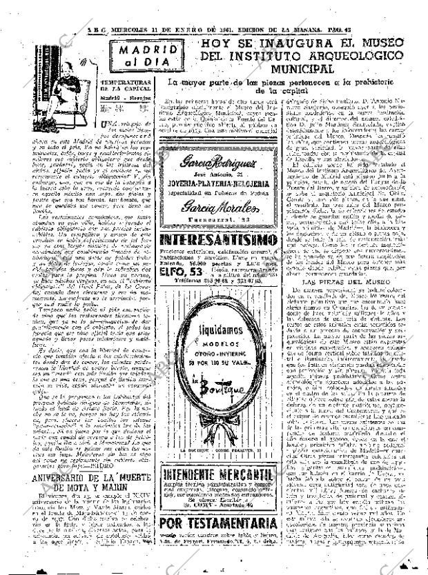 ABC MADRID 11-01-1961 página 43
