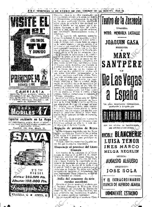 ABC MADRID 11-01-1961 página 44